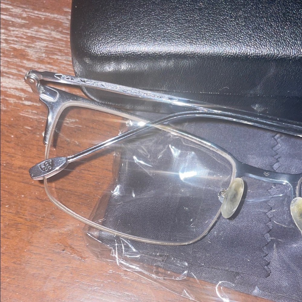 John Varvatos Black And Silver Rectangular Eyegla… - image 3